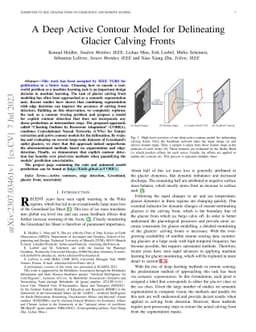 A Deep Active Contour Model for Delineating Glacier Calving Fronts
