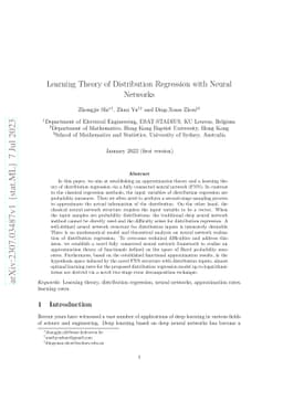 Learning Theory of Distribution Regression with Neural Networks