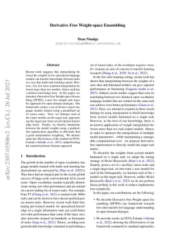 Derivative Free Weight-space Ensembling