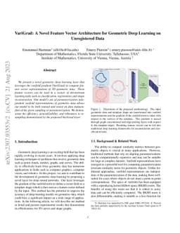 VariGrad: A Novel Feature Vector Architecture for Geometric Deep
  Learning on Unregistered Data