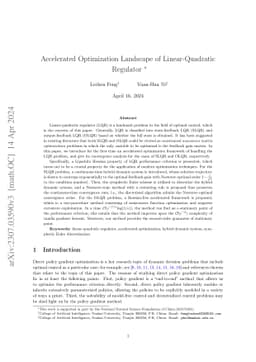 Accelerated Optimization Landscape of Linear-Quadratic Regulator