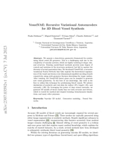 VesselVAE: Recursive Variational Autoencoders for 3D Blood Vessel
  Synthesis