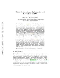 Online Network Source Optimization with Graph-Kernel MAB