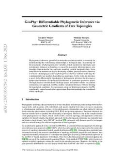 GeoPhy: Differentiable Phylogenetic Inference via Geometric Gradients of
  Tree Topologies