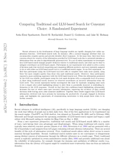 Comparing Traditional and LLM-based Search for Consumer Choice: A
  Randomized Experiment
