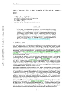 FITS: Modeling Time Series with $10k$ Parameters