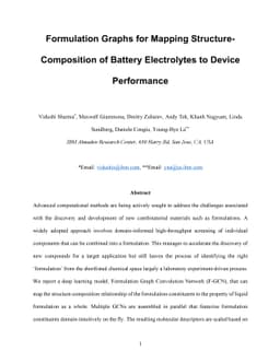 Formulation Graphs for Mapping Structure-Composition of Battery
  Electrolytes to Device Performance