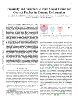 Proximity and Visuotactile Point Cloud Fusion for Contact Patches in
  Extreme Deformation