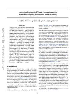Improving Prototypical Visual Explanations with Reward Reweighing,
  Reselection, and Retraining