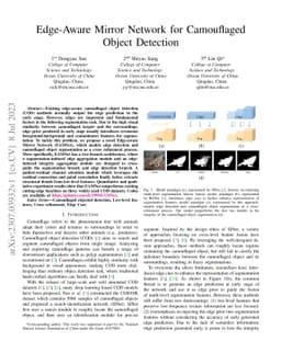 Edge-Aware Mirror Network for Camouflaged Object Detection