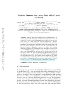 Reading Between the Lanes: Text VideoQA on the Road