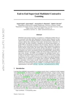 End-to-End Supervised Multilabel Contrastive Learning