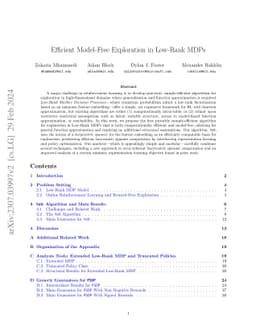 Efficient Model-Free Exploration in Low-Rank MDPs