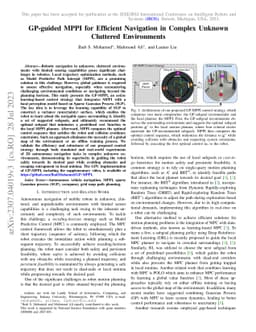 GP-guided MPPI for Efficient Navigation in Complex Unknown Cluttered
  Environments