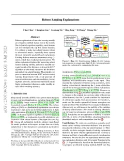 Robust Ranking Explanations