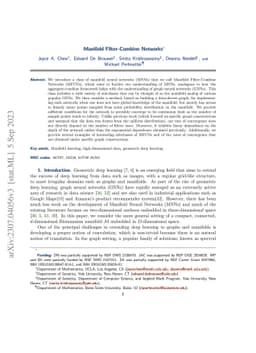 Manifold Filter-Combine Networks
