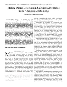 Marine Debris Detection in Satellite Surveillance using Attention
  Mechanisms