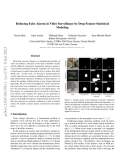 Reducing False Alarms in Video Surveillance by Deep Feature Statistical
  Modeling