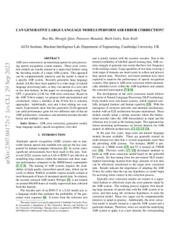 Can Generative Large Language Models Perform ASR Error Correction?