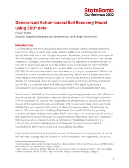 Generalized Action-based Ball Recovery Model using 360$^\circ$ data