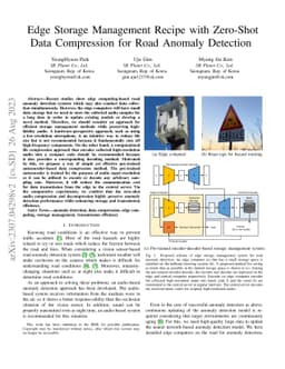 Edge Storage Management Recipe with Zero-Shot Data Compression for Road
  Anomaly Detection