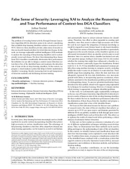 False Sense of Security: Leveraging XAI to Analyze the Reasoning and
  True Performance of Context-less DGA Classifiers