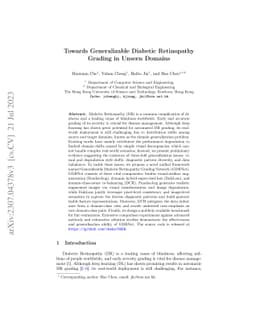 Towards Generalizable Diabetic Retinopathy Grading in Unseen Domains