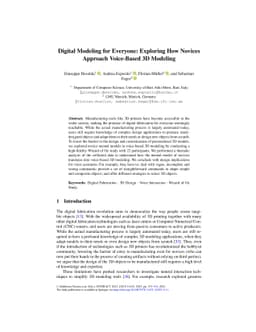 Digital Modeling for Everyone: Exploring How Novices Approach
  Voice-Based 3D Modeling