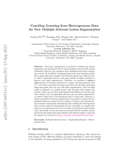CoactSeg: Learning from Heterogeneous Data for New Multiple Sclerosis
  Lesion Segmentation