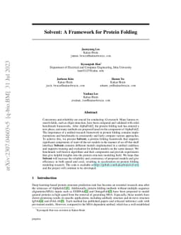 Solvent: A Framework for Protein Folding
