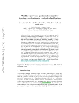 Weakly-supervised positional contrastive learning: application to
  cirrhosis classification