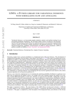 LINFA: a Python library for variational inference with normalizing flow
  and annealing
