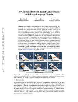 RoCo: Dialectic Multi-Robot Collaboration with Large Language Models