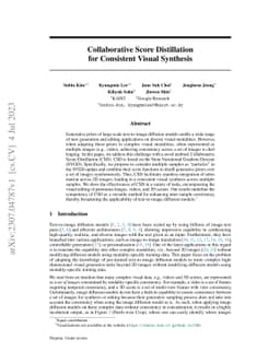 Collaborative Score Distillation for Consistent Visual Synthesis