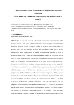 A physics-constrained machine learning method for mapping gapless land
  surface temperature
