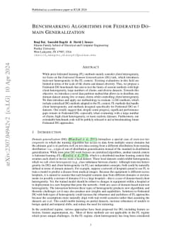 Benchmarking Algorithms for Federated Domain Generalization