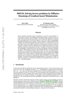 DDGM: Solving inverse problems by Diffusive Denoising of Gradient-based
  Minimization