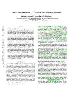 Hybrid hidden Markov LSTM for short-term traffic flow prediction