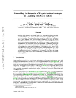 Unleashing the Potential of Regularization Strategies in Learning with
  Noisy Labels