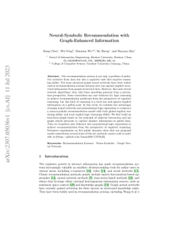 Neural-Symbolic Recommendation with Graph-Enhanced Information