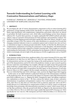 Towards Understanding In-Context Learning with Contrastive
  Demonstrations and Saliency Maps