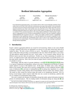 Resilient Information Aggregation