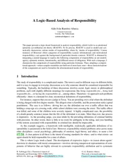 A Logic-Based Analysis of Responsibility