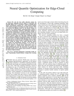 Neural Quantile Optimization for Edge-Cloud Computing