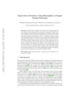 Supervised Attention Using Homophily in Graph Neural Networks