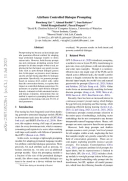 Attribute Controlled Dialogue Prompting
