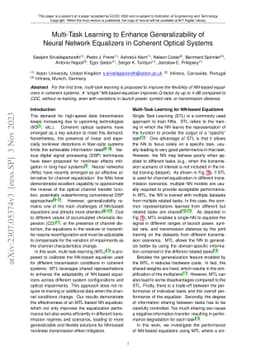 Multi-Task Learning to Enhance Generalizability of Neural Network
  Equalizers in Coherent Optical Systems