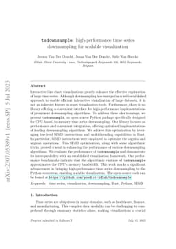 tsdownsample: high-performance time series downsampling for scalable
  visualization