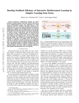 Boosting Feedback Efficiency of Interactive Reinforcement Learning by
  Adaptive Learning from Scores