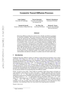 Geometric Neural Diffusion Processes